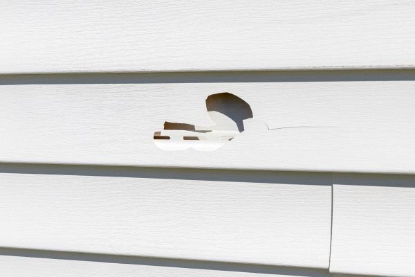 White Vinyl Siding Repair in Katy